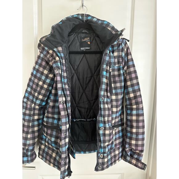 Funk ‘N’ Soul Women’s Ski Snowboard Plaid Jacket Sz. Small - Picture 2 of 15